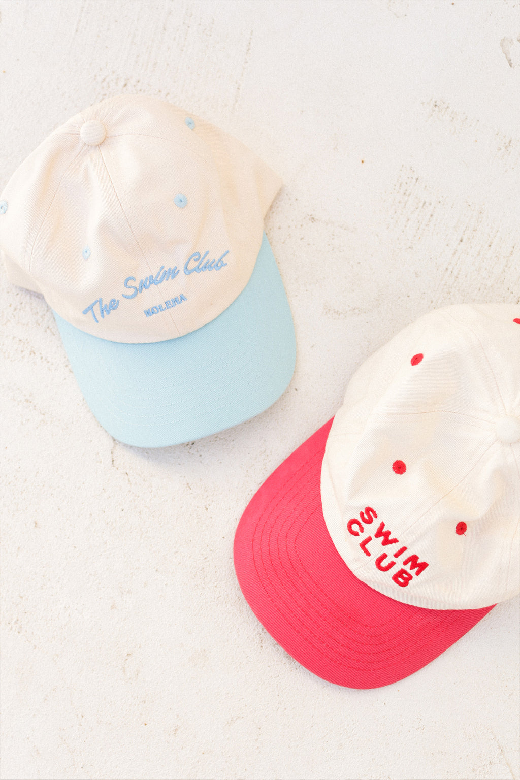 Swim Club Cap - Baby Blue & Cream
