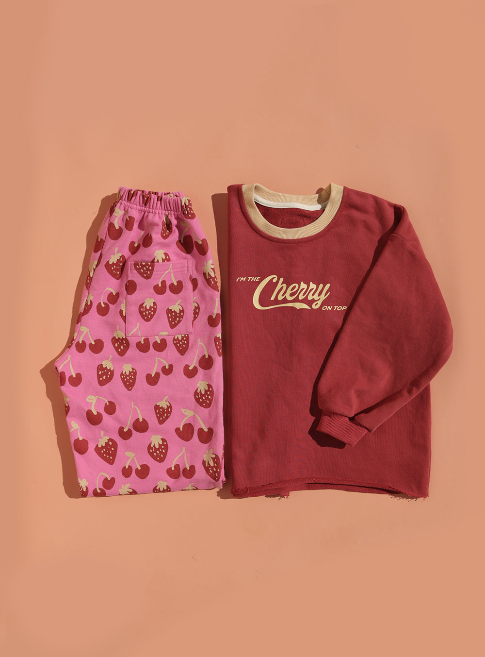 Cherry On Bottom Tracky Pants
