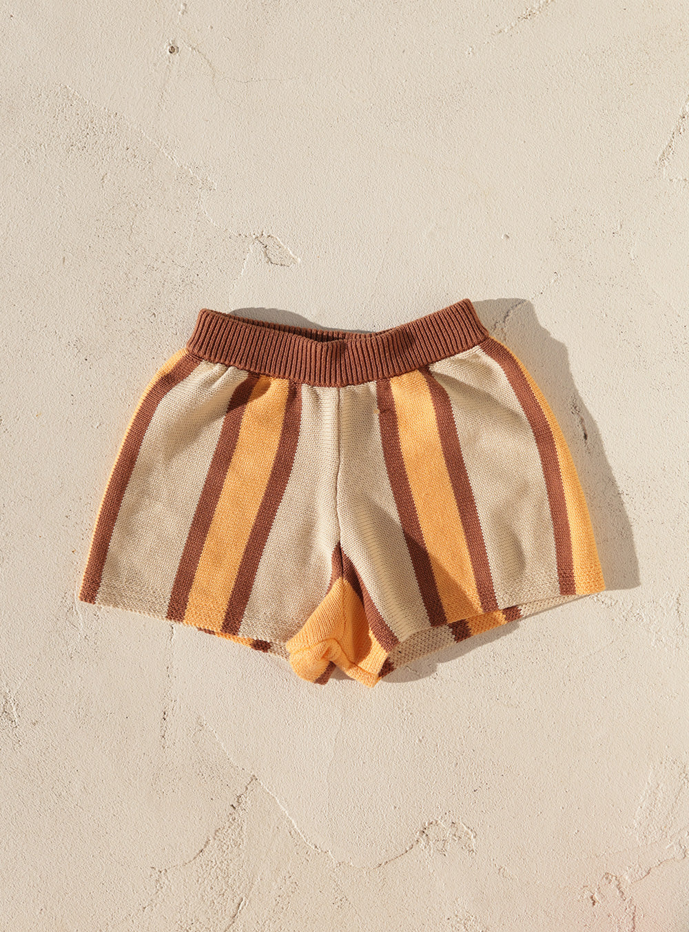 Peaches and Cream Stripe Knit Shorts