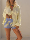Blue & Butter Knit Shorts